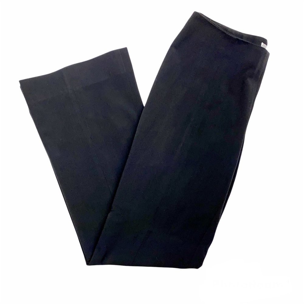 CASLON Black Flat Front High Rise Wide Leg Pants 6
